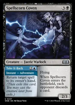 NM Foil Spellscorn Coven, MTG, Wilds of Eldraine, Magic the Gathering, 237 - Image 1