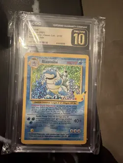 Pokemon Blastoise Celebrations Classic Collection 2/102 Holo CGC Pristine 10 - Image 1