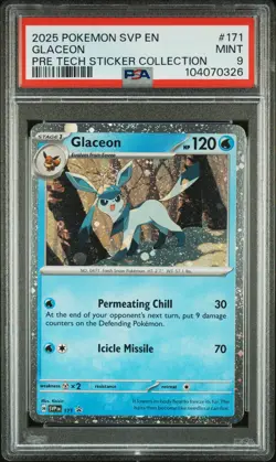 2025 POKEMON SVP EN-SV BLACK STAR PROMO #171 GLACEON PSA 9 - Image 1