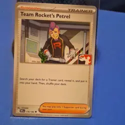 Pokemon Team Rocket's Petrel - 176/182 Prize Pack Series 8 Non-Holo Promo - NM - Image 1