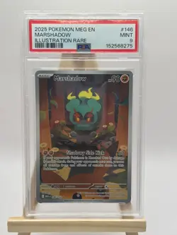 2025 POKEMON MEG EN-MEGA EVOLUTION ILLUSTRATION RARE #146 MARSHADOW PSA 9 - Image 1