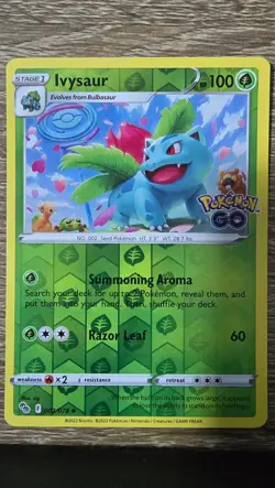 Ivysaur Reverse Holo Pokemon GO 002/078 NM - Image 1