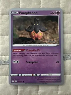 Pumpkaboo 076/203 2022 Pokemon World Championships Evolving Skies Variant E NM - Image 1