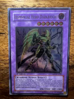 Yugioh Elemental Hero Darkbright - TAEV-EN042 1st Edition Ultimate Rare NM - Image 1