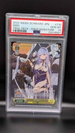 PSA10 Signed Weiss Schwarz Azur Lane AZL/S102-T30SP Dido SP Trial Deck FOIL JPN - Image 1