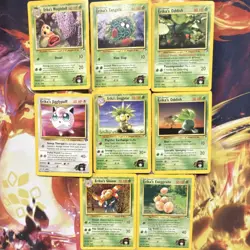 Pokemon TCG Gym Heroes 8 Card Lot - Erika's Weepinbell, Tangela, Oddish - Image 1