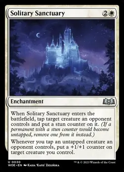NM Foil Solitary Sanctuary, MTG, Wilds of Eldraine, Magic the Gathering, 30 - Image 1