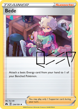 Bede 124/159 Rare Holo | Crown Zenith | Pokemon Card - Image 1