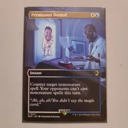 Permission Denied (Borderless) #17 (NM) Jurassic World REX Magic MTG - Image 1