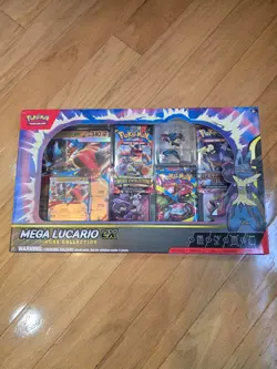Pokemon TCG Mega Lucario Ex Preimun Figure Collection Box - Factory Sealed - Image 1