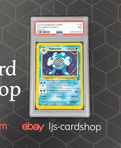 Pokemon Poliwrath Base Set 2 #15 Holo Rare PSA 7 NM T1 - Image 1