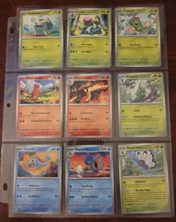 Pokemon 151 Set 24 Card Common & Uncommon Lot - Bulbasaur Charmander Squirtle - Image 1