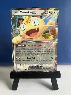 Pokemon TCG Meowth EX Full Art Holo Rare Perfect Order 062/088 NM - Image 1