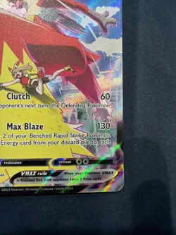 Pokemon Blaziken VMAX Ultra Rare Full Art Rapid Strike Holo TG15/TG30 - Image 4
