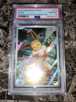 2025 POKEMON SVP EN-SV BLACK STAR PROMO #173 EEVEE PSA 10 - Image 1