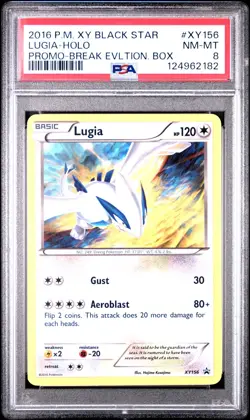 2016 POKEMON XY BLACK STAR PROMO LUGIA #XY156 PSA 8 NEAR MINT #124962182 - Image 1
