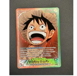 Bandai One Piece CCG Monkey D. Luffy Leader OP13-001 Alt Art Holo - Image 1