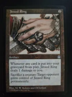 Jinxed Ring NM Stronghold MTG FREE SHIPPING - Image 1