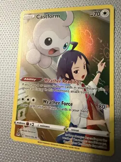 Pokemon Castform TG17/TG30 Lost Origin Trainer Gallery Full Art Holo 70 HP Card - Image 1