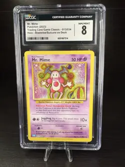 2023 Pokemon Mr. Mime 013/034 Trading Card Game Classic Holo (CGC 8) - Image 1