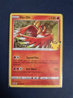 HO-OH 001/025 POKEMON CARD (CELEBRATIONS SET) HOLO - Image 1