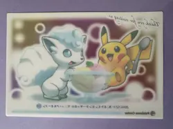 Pikachu Vulpix Sapporo Pokemon Center Clear Card Not For Sele Japanese 2016 F/S - Image 4