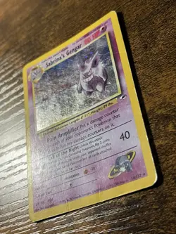 Sabrina's Gengar Holo 14/132 Gym Heroes Pokemon Card Swirl 🌀 - Image 2