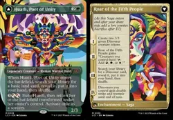 Huatli, Poet of Unity // Roar of the Fifth People - Foil Extended Art LCI LP MTG - Image 1