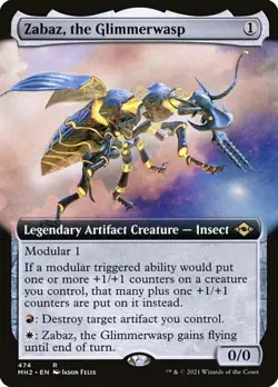 Zabaz, the Glimmerwasp - Foil Extended Art Modern Horizons 2 LP MTG - Image 1