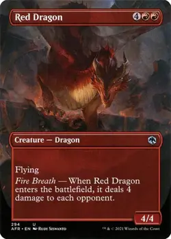 Red Dragon - Foil Extended Art AFR LP MTG - Image 1