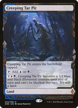 Creeping Tar Pit - Foil Zendikar Rising Expeditions LP MTG - Image 1