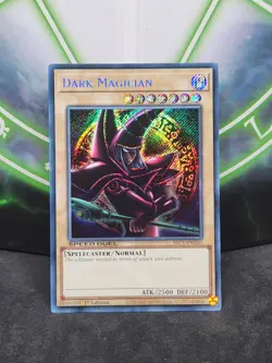Yugioh Dark Magician SBC1-ENG01 Secret Rare 1st Edition NM - Image 1