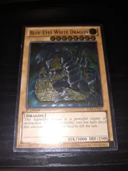 YuGiOh! Blue-Eyes White Dragon YSKR-EN001 Ultimate Rare 1st Ed LP - Image 1