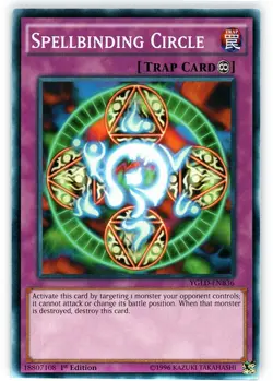 Spellbinding Circle - YGLD-ENB36 - Common - 1st Edition - Heavily Played - Yugi' - Image 1