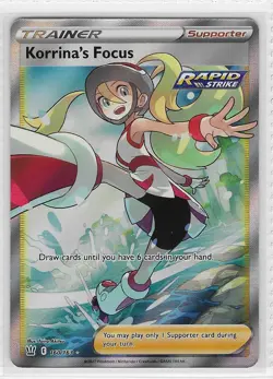 Korrina's Focus 160/163 Ultra Rare Battle Styles Pokemon Holo Near Mint - Image 1