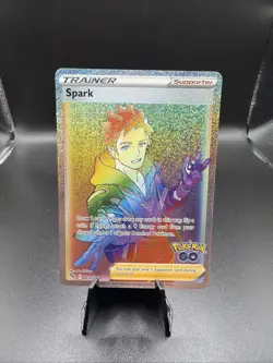Pokemon TCG Trainer Spark Holo Card Secret Rainbow Rare 085/078 Pokemon Go - Image 1