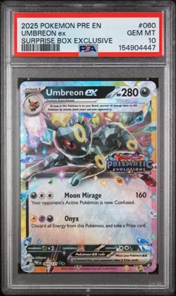 2025 Pokemon Umbreon ex - (Prismatic Evolutions Stamp) 060/131 PSA 10 - Image 1
