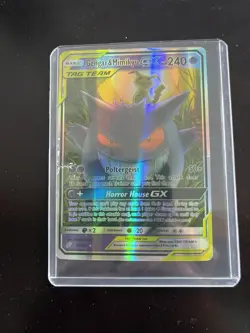 Gengar & Mimikyu GX Pokemon Sun & Moon TAG TEAM 53/181 (2019) Played - Image 1