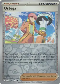 Ortega 190/197 Reverse Holo | Obsidian Flames | Pokemon Card - Image 1
