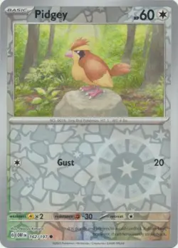 Pidgey 162/197 Reverse Holo | Obsidian Flames | Pokemon Card - Image 1
