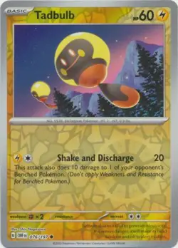 Tadbulb 76/197 Reverse Holo | Obsidian Flames | Pokemon Card - Image 1