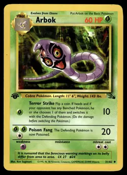 Arbox 31/62 WOTC Fossil 1st Edition Pokemon [PL] (2) - Image 1