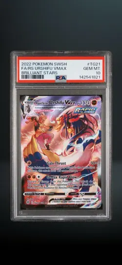 Pokemon Rapid Strike Urshifu VMAX TG21 Ultra Rare Holo PSA 10 Brilliant Stars - Image 1