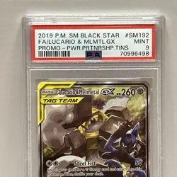 Lucario & Melmetal Tag Team GX SM192 Pokemon Promo Sun & Moon PSA 9 - Image 3
