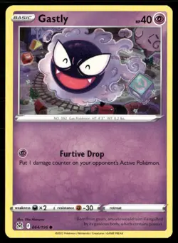 2022 Sword & Shield - Lost Origin Gastly Basic/Common #64 - Image 1