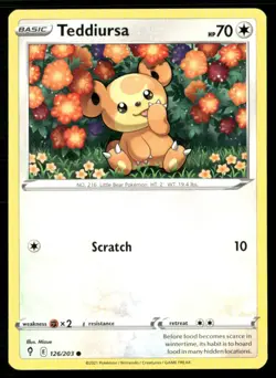 2021 Sword & Shield - Evolving Skies Teddiursa Basic/Common #126 - Image 1