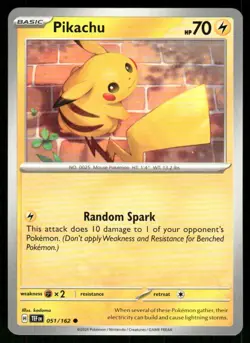 2024 Scarlet & Violet Series - Temporal Forces Pikachu Common #51 - Image 1