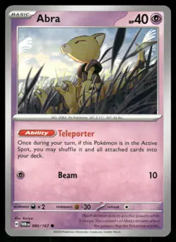 2024 Scarlet & Violet Series - Twilight Masquerade Abra Common #80 - Image 1