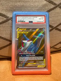 Pokemon Latias & Latios GX 169/181 Ultra Rare Team Up Foil PSA 8 - Image 1