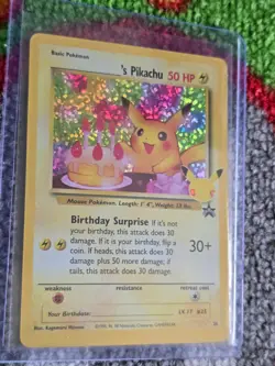 Pokemon TCG- 25th Anniversary - Pikachu Birthday Card, #24, NM. - Image 2